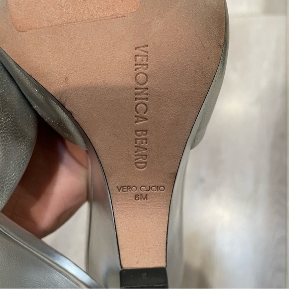 Veronica Beard Mila Sculpted Leather Sandals - Picture 8 of 9